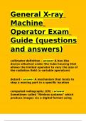 General X-ray Machine Operator Exam Guide (questions and answers).