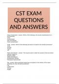 CST EXAM QUESTIONS AND ANSWERS