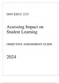 WGU D093 - EDUC 2215 Assessing Imact on Student Learning - Comprehensive OA Guide 2024.