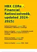 HBX CORe - Financial Ratios(solved& updated 2024-2025).