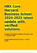 HBX Core Harvard Business School 2024-2025 latest update with verified solutions.