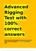 Advanced Rigging Test with 100- correct answers.