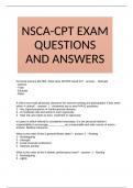 NSCA-CPT EXAM QUESTIONS AND ANSWERS