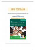 Transcultural Nursing Assessment and Intervention 8th Edition Giger Test Bank questions and answers 2024