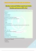 Infection Control and Medical Asepsis Exam Practice Questions and Answers (100% Pass)