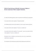 MN552 Final Advanced Health Assessment Midterm Review Questions With Complete Solutions.