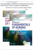 Full Test Bank Davis Advantage For Wilkinson's Fundamentals Of Nursing (2 Volume Set): Theory, Concepts, And Applications By: (Leslie S. Treas, Karen L. Barnett, Mable H. Smith) 5th Edition 2024/ COMPLETE SOLUTIONS/ANSWER KEY