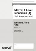 3.3- Revenues, Costs & Profits- A level Economics Edexcel Exam Questions