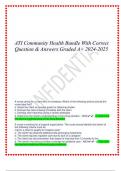 ATI Community Health Bundle With Correct Question & Answers Graded A+ 2024-2025