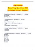 BOLC/LSCO Exam Prep Questions With  Reviewed Correct Answers