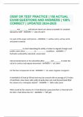 OSSF DR TEST PRACTICE | 150 ACTUAL EXAM QUESTIONS AND ANSWERS | 100% CORRECT | UPDATED 2024-2025