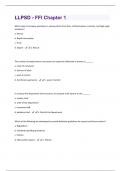 LLPSD - FFI Chapter 1 Questions With Answers Graded A+ Assured Success