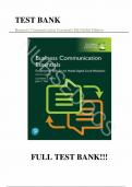 Test bank - for Business Communication Essentials Fundamental Skills for the Mobile-Digital-Social Workplace, 8th edition Courtland L. Bovee, All Chapters | Complete Guide A+