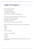 LLPSD - FF1 Chapter 11 Questions With Answers Graded A+ Assured Success