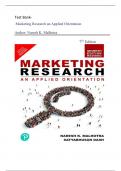 Test Bank For Marketing Research An Applied Orientation 7th Edition by Naresh K. Malhotra|| Latest Edition