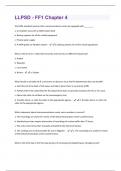 LLPSD - FF1 Chapter 4 Questions With Correct Solutions, Already Passed!!