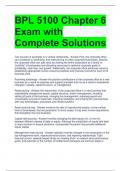 BPL 5100 Chapter 6 Exam with Complete Solutions