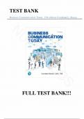 Test Bank - for Business Communication Today, 15th edition Courtland L. Bovee, All Chapters | Complete Guide A+