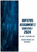 IOP3705 Assignment 2 Semester 2 2024 | Due 6 September 2024