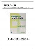 Test Bank - for Business Essentials  12th Edition by Ronald Ebert, Chapter 13 | Complete Guide A+