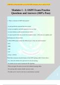 Modules 1 - 2: OSPF Exam Practice Questions and Answers (100% Pass)