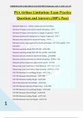 PSA Airlines Limitations Exam Practice Questions and Answers (100% Pass)