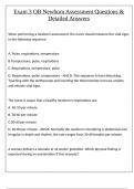 Exam 3 OB Newborn Assessment Questions & Detailed Answers