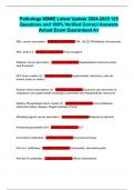 Pathology NBME Latest Update 2024-2025 125 Questions and 100% Verified Correct Answers Actual Exam Guaranteed A+