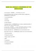 NURG 603; MODULE 4 DISORDERS OF THE CERVIX EXAM