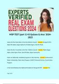 MSP TEST (part 1) 43 Quizzes & Ans/ 2024-2025