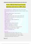 SCSU CHE125 Final Exam Practice Questions and Answers (100% Pass)