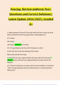 Fencing- Ref test midterm Test | Questions and Correct Solutions | Latest Update 2024/2025 | Graded A+