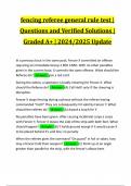 Fences Exam | Questions and Correct Solutions | Latest Update 2024/2025 | Graded A+ Where does Troy meet Bono - Answer -in jail Why doesn't Troy want Cory to play football - Answer -Racism, jealousy "Got me two rooms, in the basement" - Answer -G