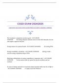 CSSD EXAM 2024/2025 WITH GUARANTEED ACCURATE ANSWERS |VERIFIED