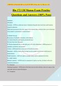 Bio 172 UH Manoa Exam Practice Questions and Answers (100% Pass)