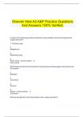    Elsevier Hesi A2 A&P Practice Questions And Answers 100% Verified.