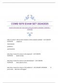 COMD 5070 EXAM SET 2024/2025 WITH ACCURATE ANSWERS |VERIFIED |UPDATED