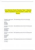    Civil Service Exam Practice Test 1 Clerical Ability Questions And Answers Latest Top Score.