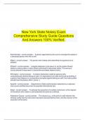   New York State Notary Exam Comprehensive Study Guide Questions And Answers 100% Verified.