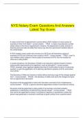   NYS Notary Exam Questions And Answers Latest Top Score.