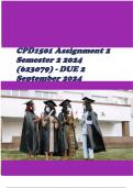 CPD1501 Assignment 2 Semester 2 2024 (623079) - DUE 2 September 2024 QUESTIONS WITH COMPLETE ANSWERS WITH COMPLETE SOLUTION