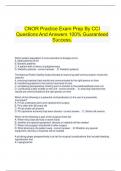  CNOR Practice Exam Prep By CCI Questions And Answers 100% Guaranteed Success.