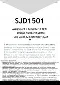 SJD1501 Assignment 3 (ANSWERS) Semester 2 2024 - DISTINCTION GUARANTEED