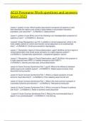 ACLS Precourse Work questions and answers latest 2023 Lesson1: system of care. Which quality improvement component of systems of care best describes the capture and review of data related to resuscitation education, processes, and outcomes? - ANSW..Measur