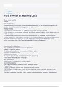 Science Medicine PMS III Week 8  Hearing Loss Questions & answers latest update 2024/2025 with complete solution