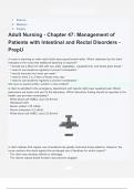 Science Medicine Surgery Adult Nursing - Chapter 47_ Management of Patients with Intestinal and Rectal Disorders - PrepU