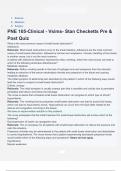 Science Medicine Surgery PNE 105-Clinical - Vsims- Stan Checketts Pre & Post Quiz Questions & answers latest update 2024/2025 with complete solution