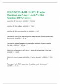 OSSF INSTALLER 1 MATH Practice Questions and Answers with Verified Solutions 100% Correct