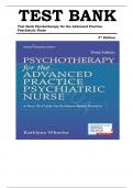 TEST BANK For Psychotherapy for the Advanced Practice Psychiatric Nurse: A How-To Guide for Evidence-Based Practice 3rd Edition by Kathleen Wheeler , ISBN: 9780826193797 |Complete Guide A+