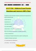 ACCT 526 – Midterm Exam Practice Questions and Answers (100% Pass)